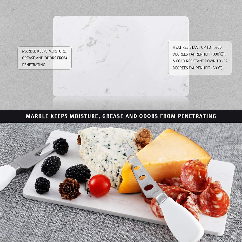 Cheese Board Set Acacia Wood - Large Charcuterie Board with Stainless Steel Knife Set, Thick Wooden Server - Fancy