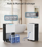 1500 Sq. ft Dehumidifier for Basement and Large Room, 21 Pints Dehumidifiers for Home with Drain Hose