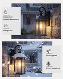 Exterior Wall Sconce, 2 Packs Outdoor Waterproof Wall Lights Fixture, E26 Socket Wall Lantern for Porch