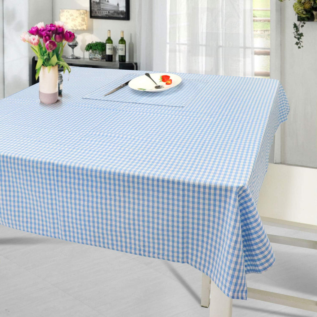Vintage Cotton Tablecloths, Rectangle Table Covers Pure Cotton Gingham Tablecloths Oversized Christm