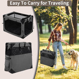 Dog Crates - 36 Inch Collapsible Soft Dog Crate, 3-Door Foldable Soft Kennel for Large Dogs