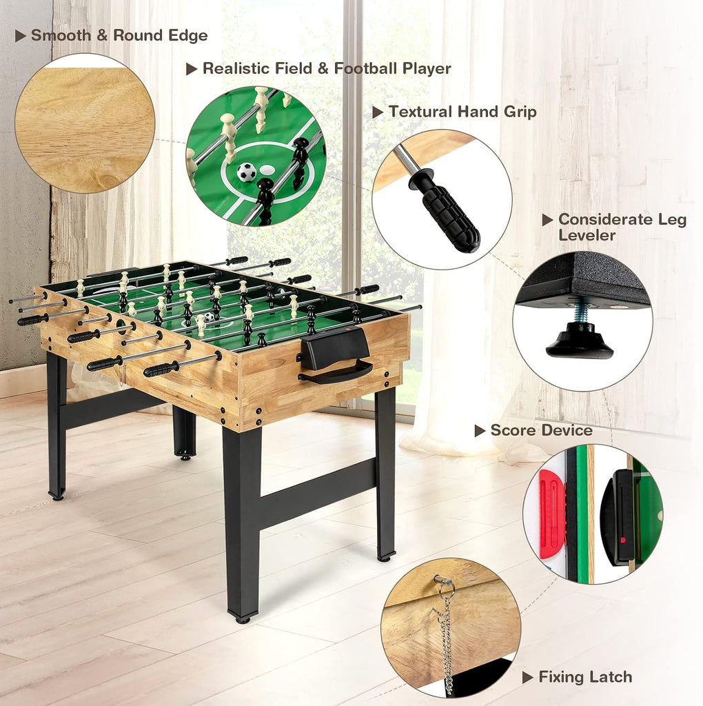Multi Game Table, 10 in 1 Board Gaming Table with Ping Pong, Foosball, Air Hockey, Billiards, Card, Chess, Checkers