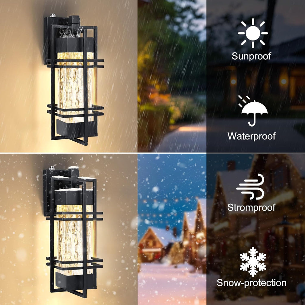 Dusk to Dawn Outdoor Front Porch Light Fixtures Wall Mount,2 Pack Sensor Exterior Lighting Fixtures for House