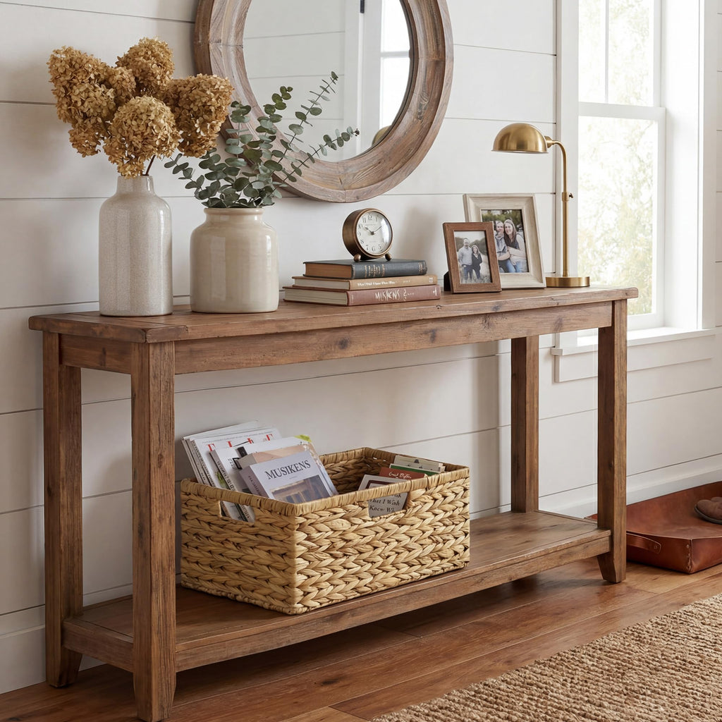 Large Wicker Basket, Wicker Storage Baskets for Shelves, 1-Pack