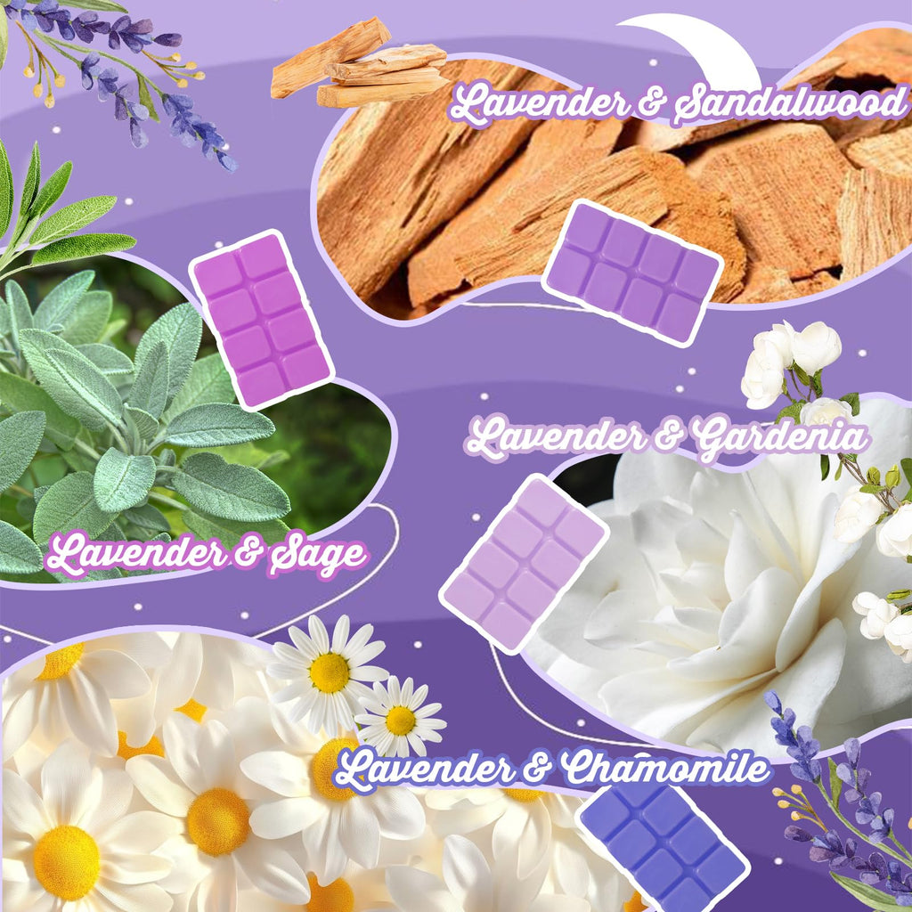 Wax Melts, Winter Scented Wax Cubes, Lavender Scent for Sleep