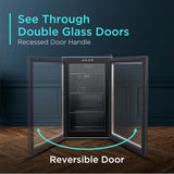 2.4 Cu. Ft. Beverage Cooler, Beverage Fridge with Double Pane Glass Door
