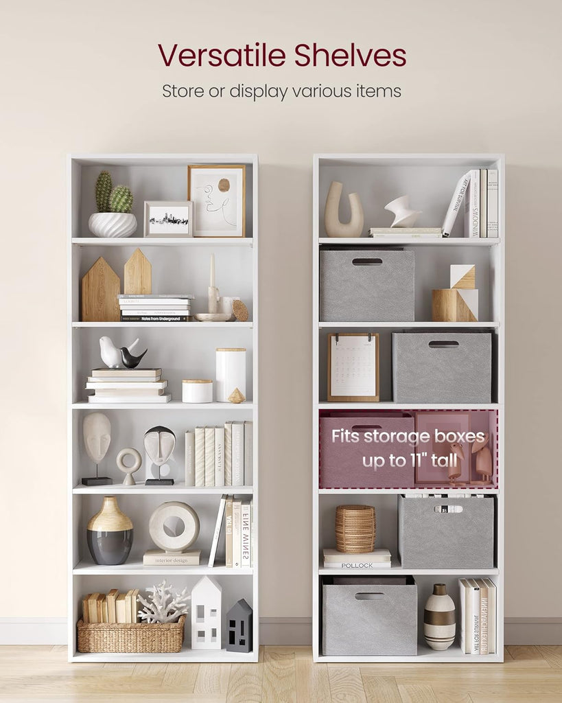 Bookshelf, 6-Tier Bookcase, Book Shelf, Open Storage Shelf, 9.4 x 23.6 x 63.3 Inches, Dinning Room