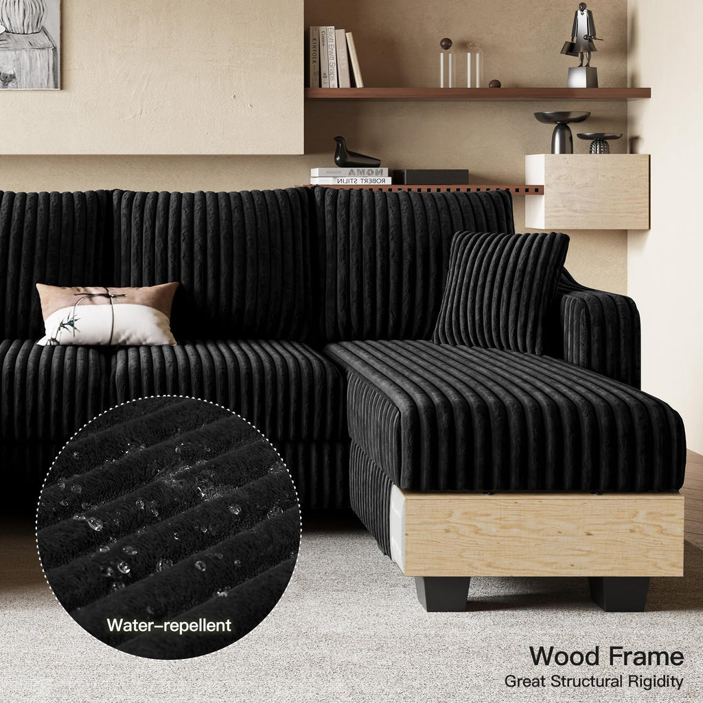 Convertible Sectional Couch with Chaise Corner Sectional Sofa L Shaped Couch Reversible Corner Upholstered Couches