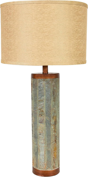 31" Modern Table Lamp with Copper Accents - Table Top Lamp