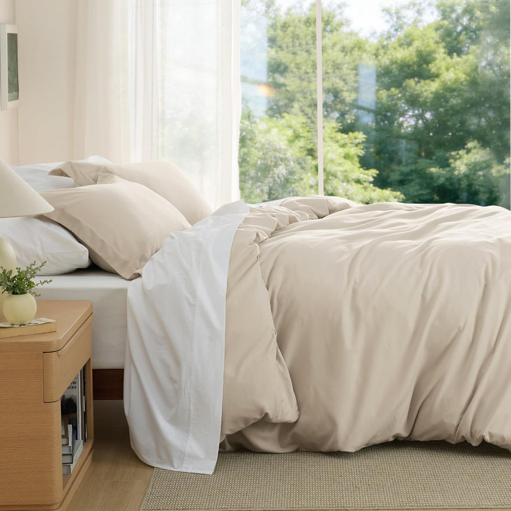 Duvet Cover - Soft Double Brushed Bedding Set for Kids & Adults, Zipper Closure, 3 Pieces, Includes 1 Duvet