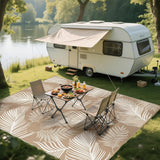 Waterproof Outdoor Rug 8x10, Reversible Plastic Straw Patio Camping Rug, Indoor Outdoor RV Mat Carpe