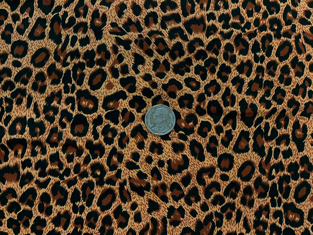 44 Inch Brown Color Leopard Pattern Animal Cheetah Tiger Print 100% Cotton Fabric for Patchwork Needlework DIY