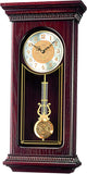 Mahogany Wall Clock with Pendulum and Chime