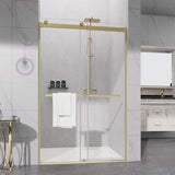 Shower Door 48"×76", Double Sliding Shower Door, Frameless Shower Door with Tempered Glass
