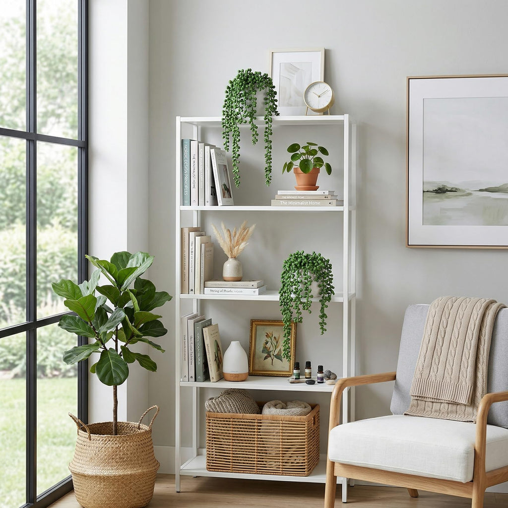 Faux String of Pearls Plants White Ceramic Wall Planter Set of 3