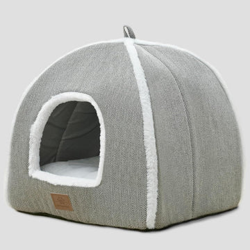 Cat Beds for Indoor Cats-Cat Bed Cave House Tent for Kittens and Small Pets with Washable Cushioned,Soft and Warm