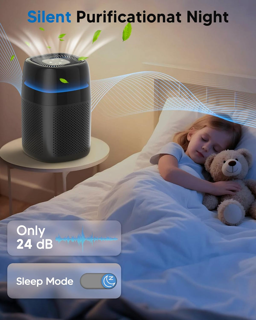 ZQA-5000A Air Purifiers for Home Bedroom to 1600 Ft², H14 True HEPA Room Air Purifiers for Bedroom W