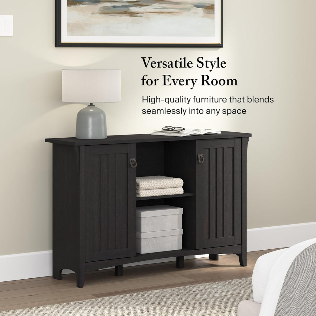 Home Salinas Accent Storage Cabinet with Doors in Vintage Black