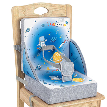 Toddler Booster Seat, Portable Baby Booster for Dining Table, Travel Toddler Chair with Adjustable Straps