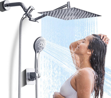 High Pressure Rainfall Shower Head with Handheld Spray Combo