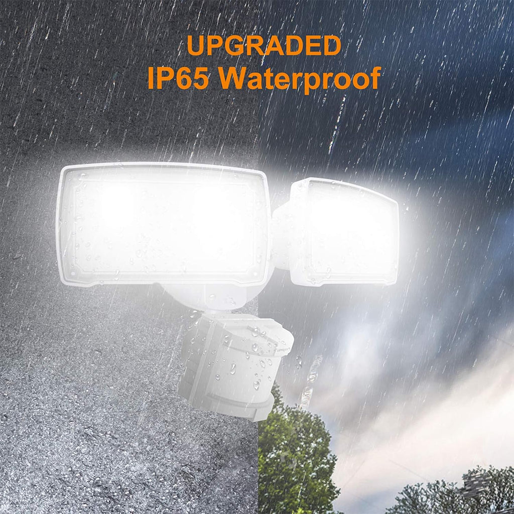 Hardwired LED Security Lights Motion Sensor Outdoor, 40W 4000LM | 5500K Daylight, 72 FT Range & 180° Detection, Easy