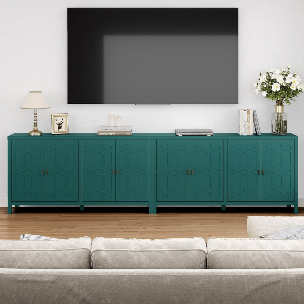 Buffet Cabinet with Storage, 60" W Modern Coffee Bar Sideboard with 4 Doors & Adjustable Shelves