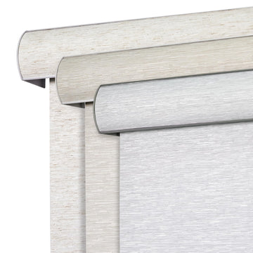 Cordless Blackout Roller Shade, Zero-Gap Top, Grey