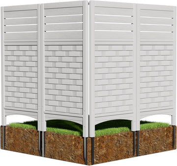 Outdoor Fence Privacy Panels,Resin Privacy Fence Panels for Outside,Air Conditioner/Trash Can/Pool Equipment