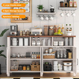 Buffet Sideboard with Storage Farmhouse with 4 Doors