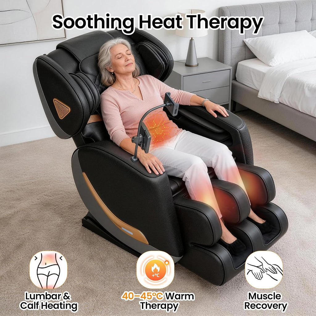 Massage Chair Full Body, Zero Gravity Massage Recliner with Deep Kneading Shiatsu Massage, Foot Roller Reflexology
