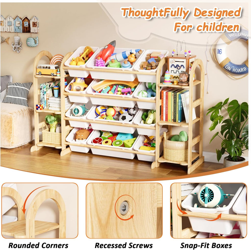 Kids Toy Storage Organizer - Toy Organizers and Storage with 6 Shelves and 12 Bins,Kids Toy Organizer , 53 Inches