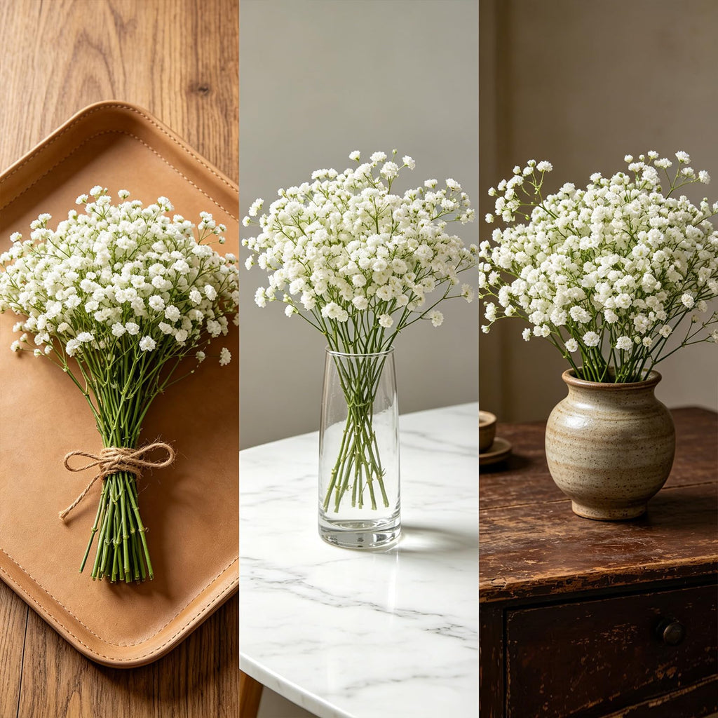Artificial Babys Breath Flowers Bulk, 60 Pcs