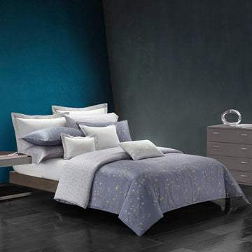 Casabolaj Kendall 3 Pieces Do Not Include Filling Dusty Lilac Vintage Retro Printed Duvet Cover Set 100% Egyptian