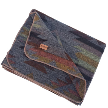 Wool Blanket, Queen Size 94 x 78, Reversible 2 in 1, Thick and Ultra Soft, Hypoallergenic, Non-Itchy, Handmade in