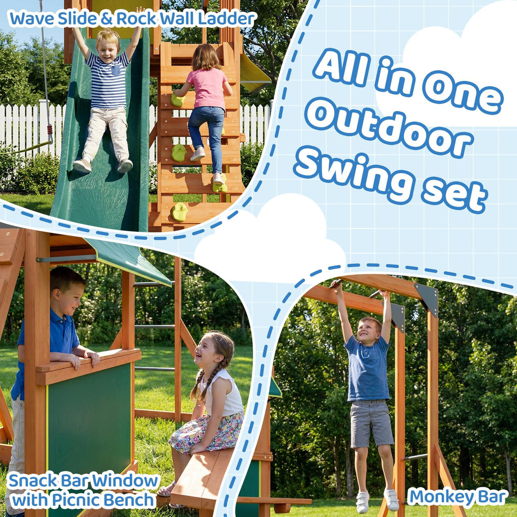 Wooden Swing Sets for Backyard - Playground Sets