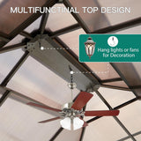 12'x10' Hardtop Gazebo, Heavy Duty Aluminum Permanent Hardto - Image 6
