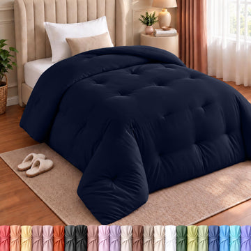 Twin Duvet Insert, Navy, Comforter, 64 x 88 Inches