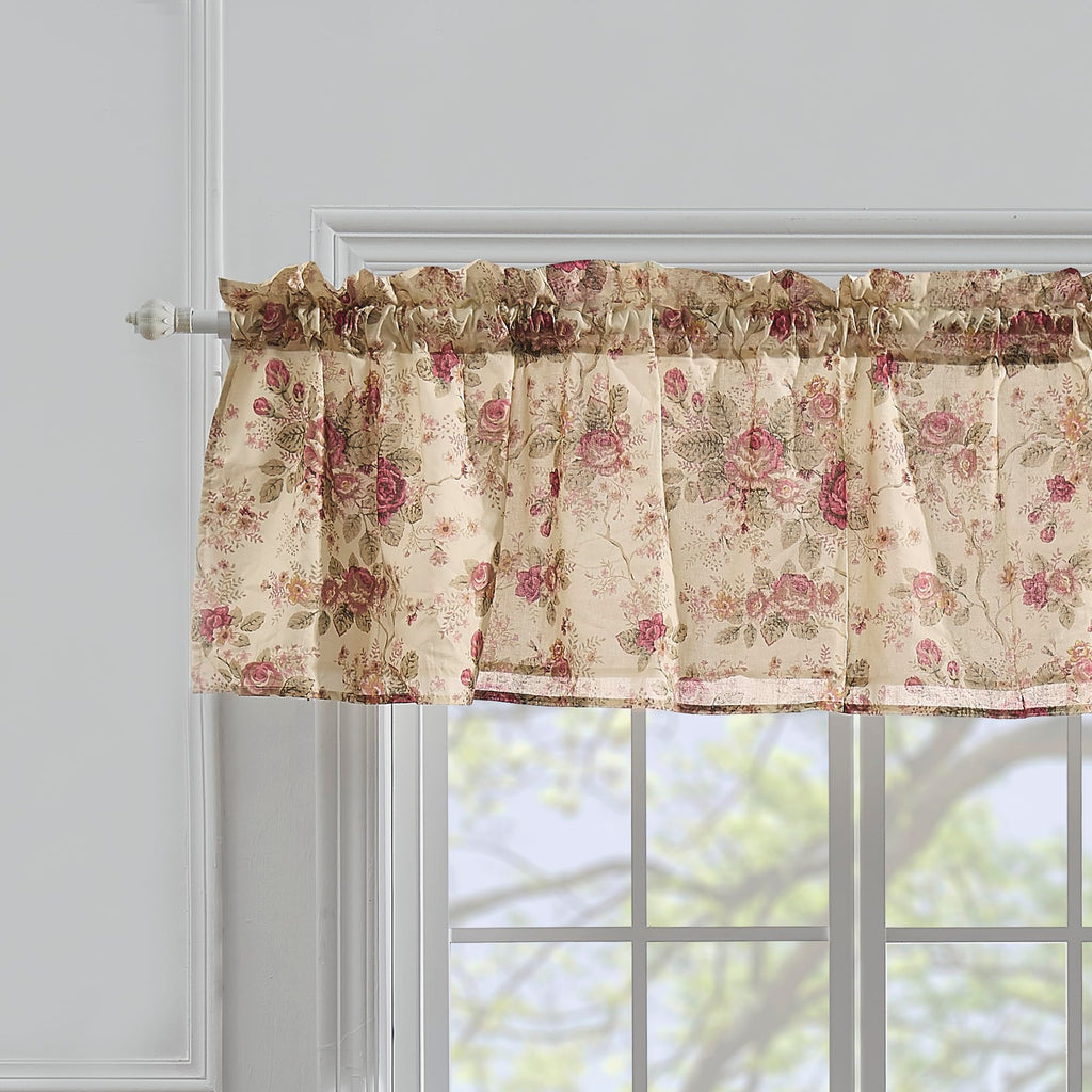 Antique Rose Valance, 84 by 21-Inch