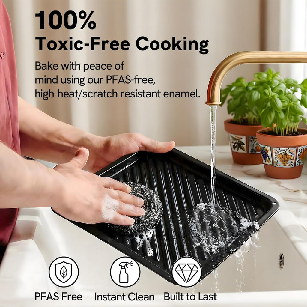 6-in-1 Air Fryer Toaster Oven Combo, Compact 12.7 QT Small Countertop Convection Oven, Fits 9" Pizza & 4 Toast