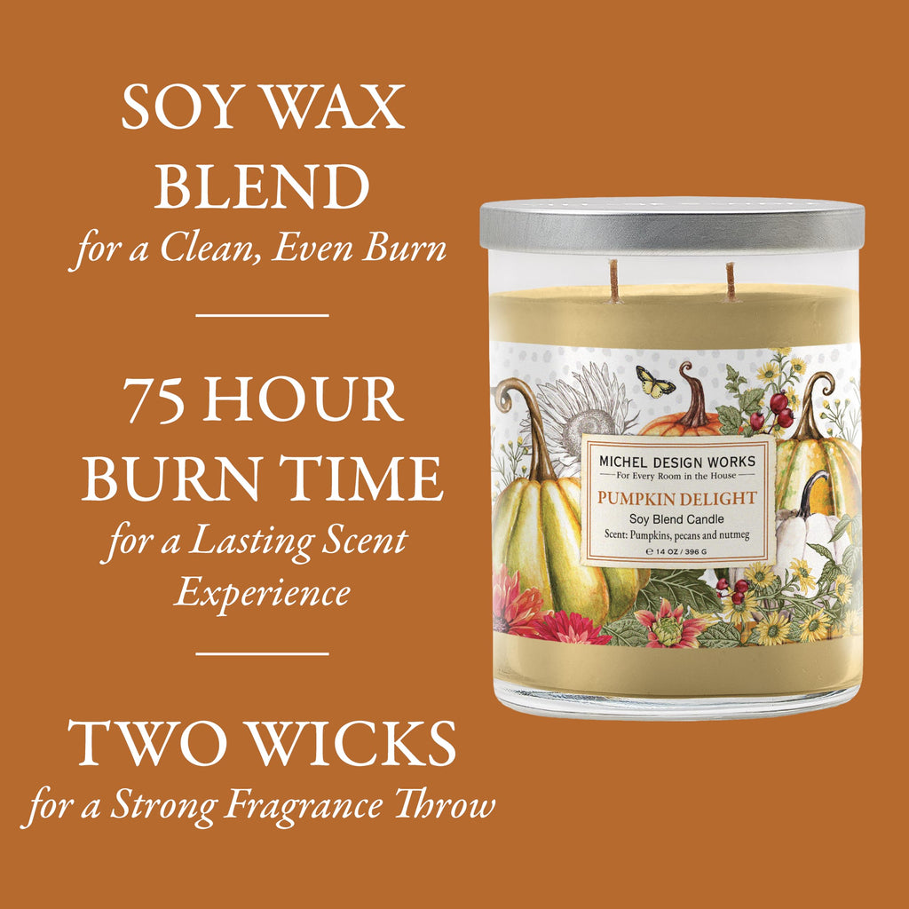 Pumpkin Delight Medium Tumbler Candle, 14 Ounce