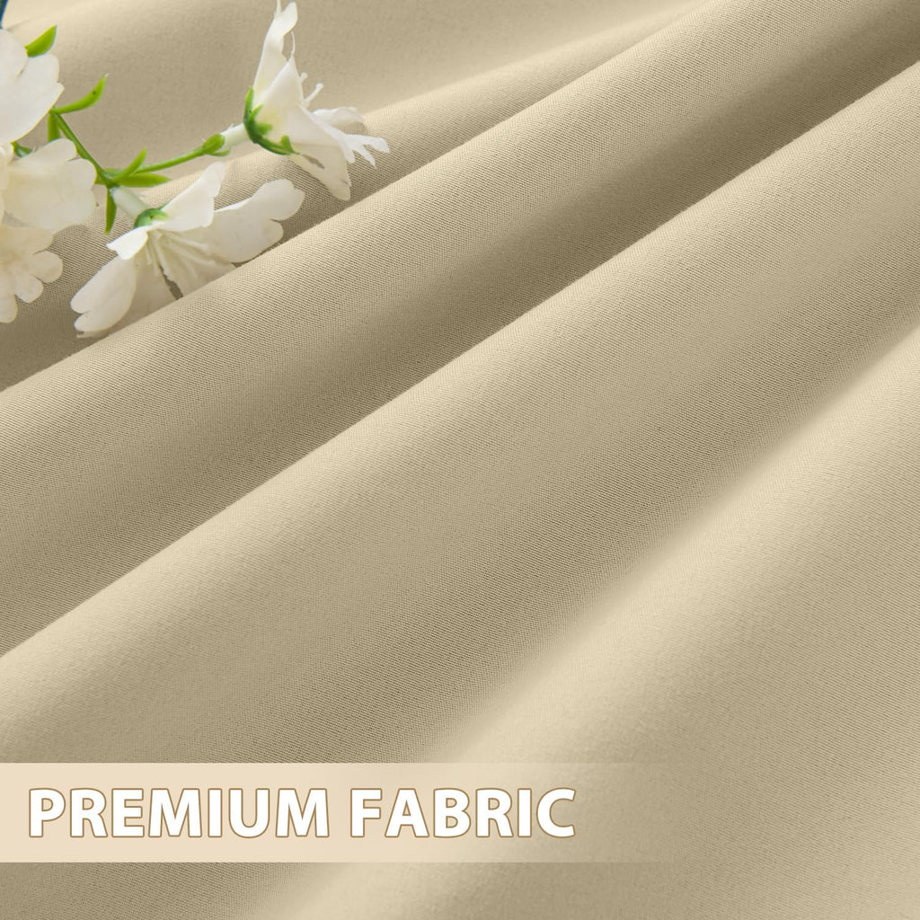 Waterproof Outdoor Curtains with Zipper Extra Long Top & Bottom Grommet Thermal Privacy Drapes 2 Panels Gazebo