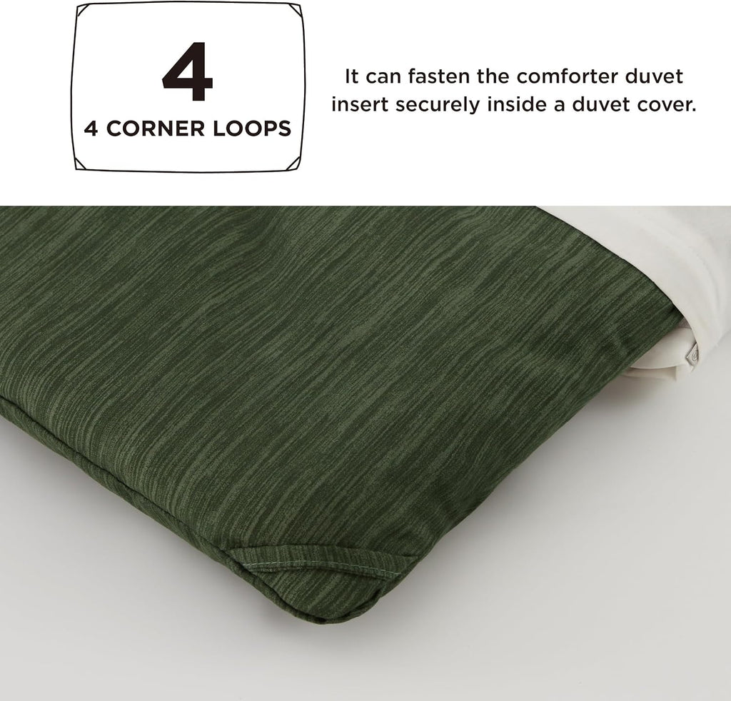 Green Queen Comforter Set, Soft Cationic Dyed Bedding Set 3 Pcs - Set of 3