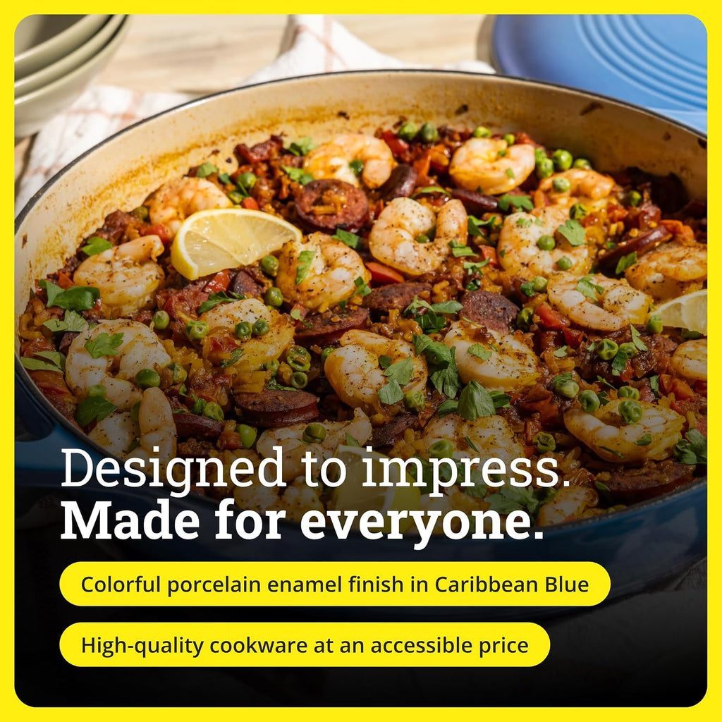 Essential Enamel Braiser 3.5 Quart - Refrigerator- & Oven-Safe up to 500° F - Heat-Retaining, Induction-Safe &
