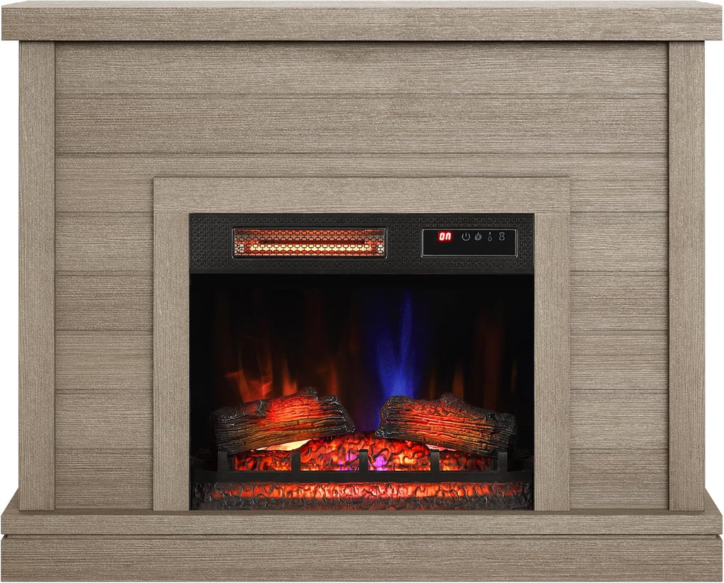 Wall Mantel Electric Fireplace, Barstow Acacia
