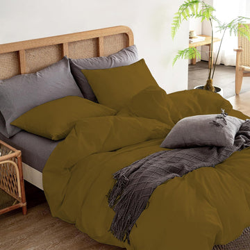 3 Piece Super King Plus Size (120" x 120") Inch Luxury Soft Duvet Cover Set 800 Thread Count 100% Egyptian Cotton