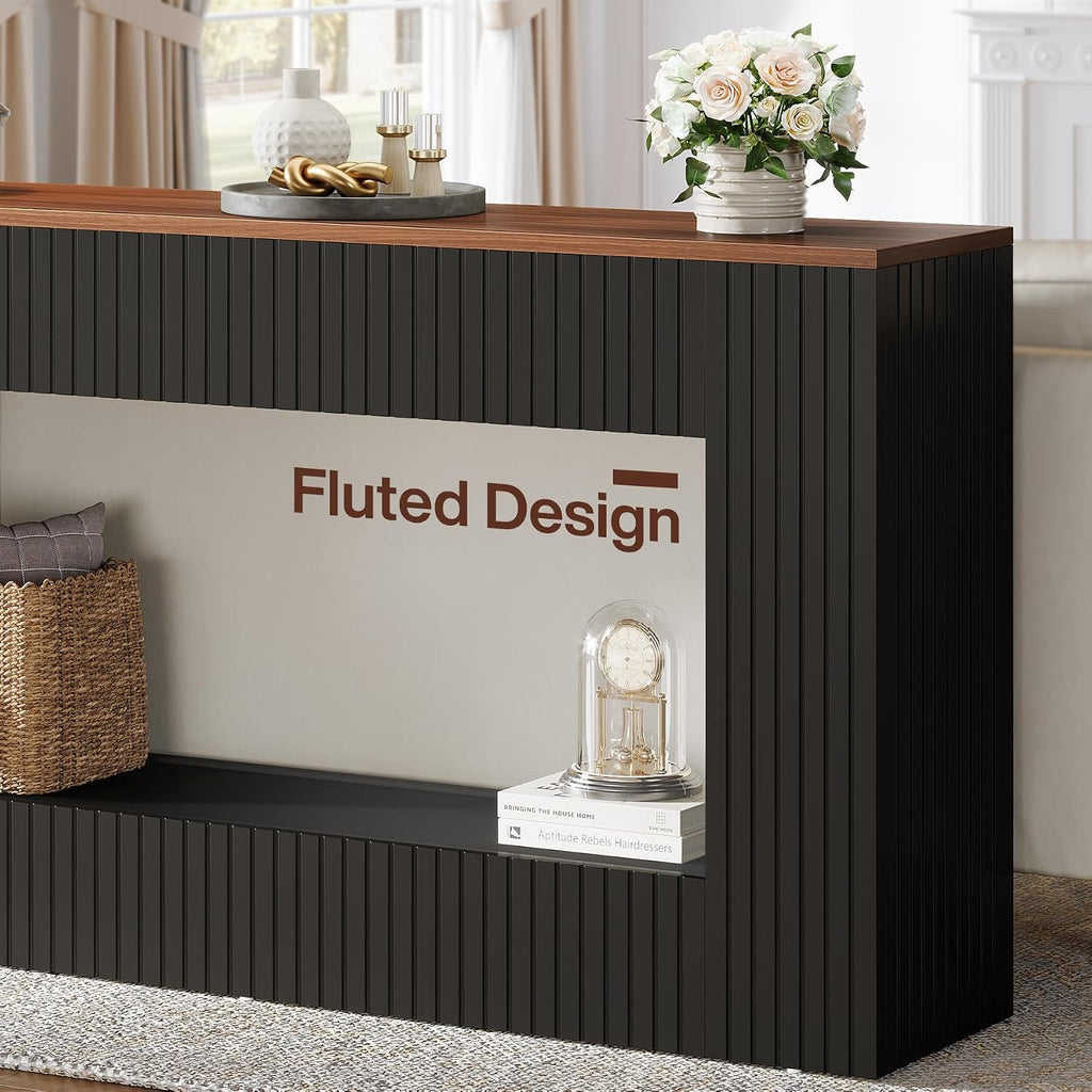 Modern Console Table, 55-Inch Wood Entryway Table with Storage, Narrow Long Sofa Table Behind Couch Table , Foyer