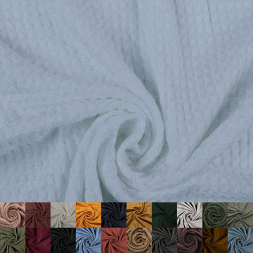59" Wide Rayon Spandex Waffle Open Knit Fabric - 210 GSM, 2-Way Stretch, Breathable, Medium Weight - by The Yard for