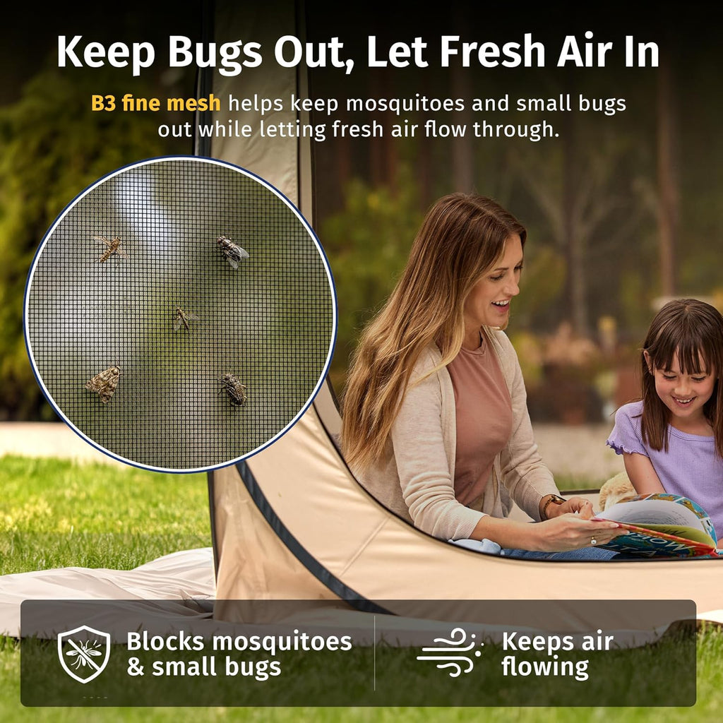 Pop up Screen Tent with Mosquito Netting, Portable Screen House Canopy Shelter