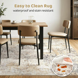 Area Rugs 9x12 Living Room: Washable Large Abstract Neutral Modern Soft Rugs Stain Resistant Indoor 