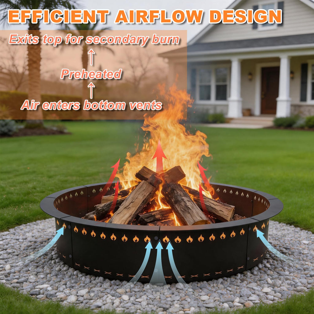 Smokeless Fire Pit Ring Insert 48 Inch